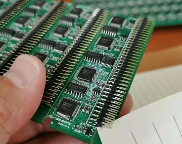 The back of the V-groove is surrounded by a row of pins