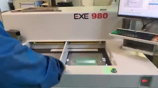 EXE 980 Offline Lower-cutting PCB Depaneling Machine Details Video